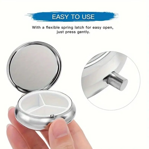 🐰 Dragonfly Multi-Use Pill Box Mirror Container - Picture 7 of 10